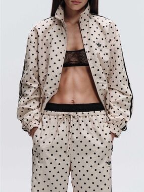 NWT adidas Originals x ASOS Track Jacket and Pants Set- size LARGE  color Stone